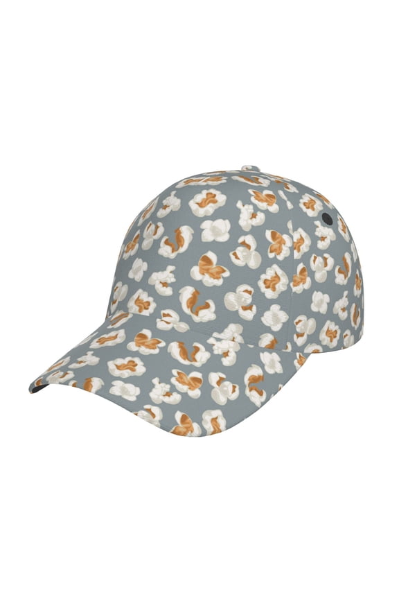 White Popcorn pattern Trucker Low Profile Hat Men Women Baseball Cap Dad Hat Adjustable Unconstructed Plain Cap