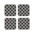 thumbnail image 1 of Picia White Sunflowers Printed Leather Coasters for Drinks, 4" Drink Coasters Set of 4 for Tabletop Protection, Handmade Luxurious Home Décor and Housewarming Gift -Square, 1 of 6