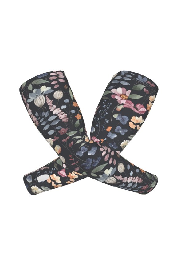 Wildflower Watercolor 1 Arm Sleeves for Men and Women - Tattoo Cover Up UPF 50+ Cooling Sports Sleeve for Basketball Golf Football-One Size