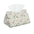 thumbnail image 1 of Picia Wildflower Watercolor Pattern Long Tissue Box Cover,PVC Leather Triangle Holder,Tissue Box Holder with Magnetic Bottom,Facial Paper Organizer Dispenser-7.9"X4.9"X4.5", 1 of 9