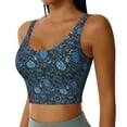 thumbnail image 1 of Picia Winter Blue Forest Deer Sports Bra for Women,Padded Strappy Sports Bras Medium Support Yoga Bra with Removable Cups,Running Yoga Bra-Small, 1 of 9