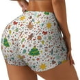 thumbnail image 1 of Picia Winter Christmas And New Year Deer Printed Workout Shorts for Women Seamless Scrunch Butt Lifting High Waisted Yoga Gym Booty Running Moisture-wicking Short Pants-Small, 1 of 9