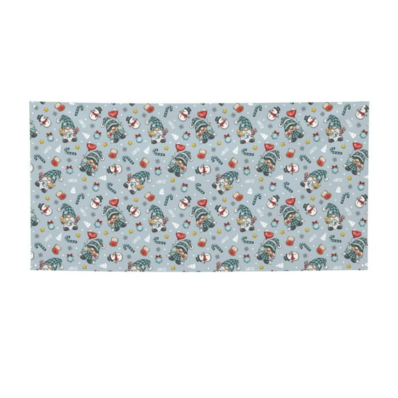 Picia Winter Gnome And Snowman Pattern Party Banner, Festive Decoration, Holiday Banner, Celebration Decor, Event Banner, Reusable Party Banner-Small