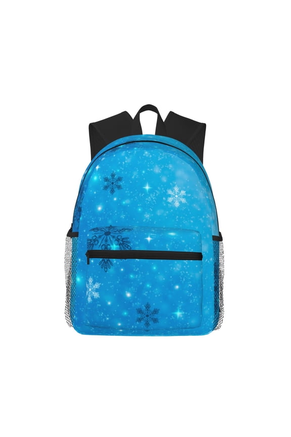 Winter With Snowflakes Large Capacity Backpack Classic Style Backpack Casual Backpack Water-Resistant School Work Travel Outdoor Backpack