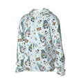 thumbnail image 1 of Picia Winter Wonderland Light Blue Women's Men's UPF 50+ Sun Protection Hoodie Shirt Long Sleeve SPF Fishing Outdoor UV Hiking Lightweight Shirts-Large, 1 of 9