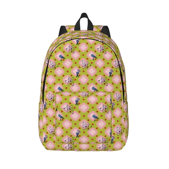 Picia Wireless Antenna Icon1 Printed Canvas Daypack - Stylish and Durable Vintage Compact Backpack - Class, Work, Travel, or Laptop Bookbag,Organized Compartments-Medium