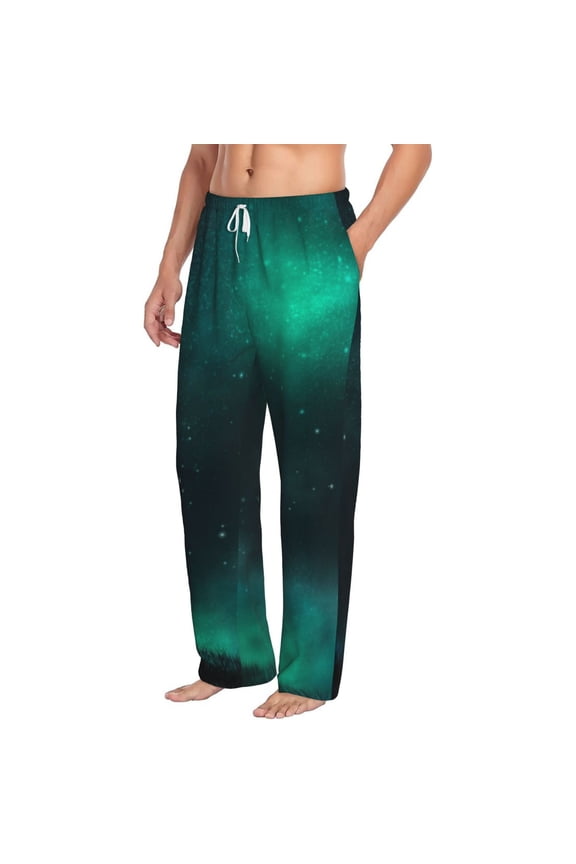 Witch House On The Hill Mens Soft Woven Cotton Elastic Waistband Sleep Pajama Pant Lounge Sleep Pant With Pockets And Drawstring-Small