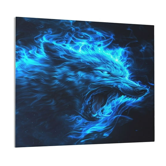 Picia Wolf Pattern Decorative Picture – Unique Wall Art, Modern Canvas Print for Trendy Interiors (Horizontal)