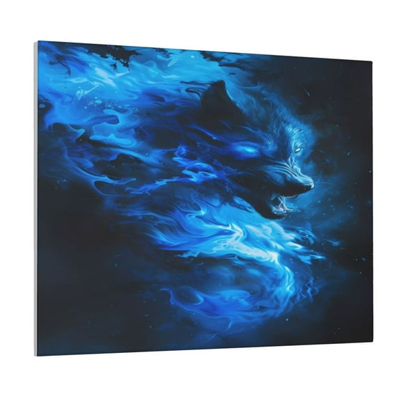 Picia Wolf Pattern Decorative Picture – Unique Wall Art, Modern Canvas Print for Trendy Interiors (Horizontal)