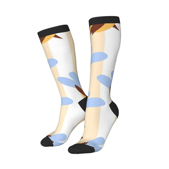 Picia Women Crew Soft Moisture-wicking Socks A Bee Pattern Design Cotton Socks, One Size fit All