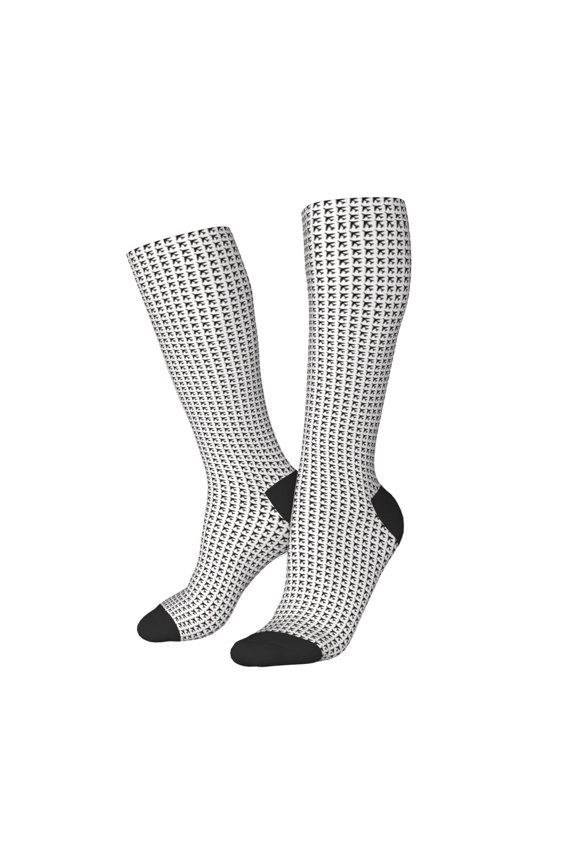 Women Crew Soft Moisture-wicking Socks Airplane Pattern Design Cotton Socks, One Size fit All