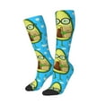 thumbnail image 1 of Picia Women Crew Soft Moisture-wicking Socks Avocado with Glasses Pattern Design Cotton Socks, One Size fit All, 1 of 9