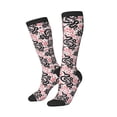 thumbnail image 1 of Picia Women Crew Soft Moisture-wicking Socks Black Snake Pattern Design Cotton Socks, One Size fit All, 1 of 9