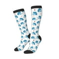 thumbnail image 1 of Picia Women Crew Soft Moisture-wicking Socks Cartoon Poodle Dog Pattern Design Cotton Socks, One Size fit All, 1 of 9