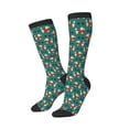 thumbnail image 1 of Picia Women Crew Soft Moisture-wicking Socks Cartoon Poodle Dog Pattern Design Cotton Socks, One Size fit All, 1 of 9