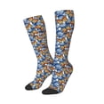 thumbnail image 1 of Picia Women Crew Soft Moisture-wicking Socks Colorful Butterfly1 Pattern Design Cotton Socks, One Size fit All, 1 of 9