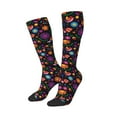 thumbnail image 1 of Picia Women Crew Soft Moisture-wicking Socks Colorful Floral2 Pattern Design Cotton Socks, One Size fit All, 1 of 9