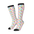thumbnail image 1 of Picia Women Crew Soft Moisture-wicking Socks Colorful Rabbit Pattern Design Cotton Socks, One Size fit All, 1 of 9