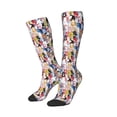 thumbnail image 1 of Picia Women Crew Soft Moisture-wicking Socks Colourful Horses Pattern Design Cotton Socks, One Size fit All, 1 of 1
