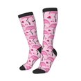 thumbnail image 1 of Picia Women Crew Soft Moisture-wicking Socks Cool Flamingos Pattern Design Cotton Socks, One Size fit All, 1 of 9