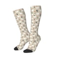 thumbnail image 1 of Picia Women Crew Soft Moisture-wicking Socks Cute Alpaca Pattern Design Cotton Socks, One Size fit All, 1 of 9