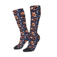 thumbnail image 1 of Picia Women Crew Soft Moisture-wicking Socks Cute Foxes Pattern Design Cotton Socks, One Size fit All, 1 of 9