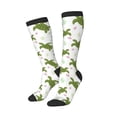 thumbnail image 1 of Picia Women Crew Soft Moisture-wicking Socks Cute Turtle Pattern Design Cotton Socks, One Size fit All, 1 of 9
