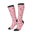 thumbnail image 1 of Picia Women Crew Soft Moisture-wicking Socks Dachshund Dog Puppy Pattern Design Cotton Socks, One Size fit All, 1 of 9