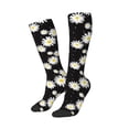 thumbnail image 1 of Picia Women Crew Soft Moisture-wicking Socks Daisies Flowers Pattern Design Cotton Socks, One Size fit All, 1 of 9