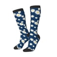 thumbnail image 1 of Picia Women Crew Soft Moisture-wicking Socks Daisies Flowers Pattern Design Cotton Socks, One Size fit All, 1 of 9