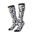 thumbnail image 1 of Picia Women Crew Soft Moisture-wicking Socks Daisy Floral Pattern Design Cotton Socks, One Size fit All, 1 of 9