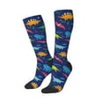 thumbnail image 1 of Picia Women Crew Soft Moisture-wicking Socks Dinosaurs Pattern Design Cotton Socks, One Size fit All, 1 of 9