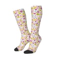 thumbnail image 1 of Picia Women Crew Soft Moisture-wicking Socks Easter Egg Pattern Design Cotton Socks, One Size fit All, 1 of 9