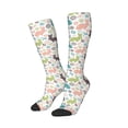 thumbnail image 1 of Picia Women Crew Soft Moisture-wicking Socks Easter Rabbit Pattern Design Cotton Socks, One Size fit All, 1 of 9