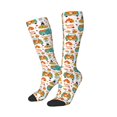 thumbnail image 1 of Picia Women Crew Soft Moisture-wicking Socks Fall Pumpkins And Sunflowers Pattern Design Cotton Socks, One Size fit All, 1 of 9