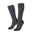 thumbnail image 1 of Picia Women Crew Soft Moisture-wicking Socks Fast Food Pattern Design Cotton Socks, One Size fit All, 1 of 9