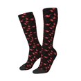 thumbnail image 1 of Picia Women Crew Soft Moisture-wicking Socks Flamingo Pattern Design Cotton Socks, One Size fit All, 1 of 9