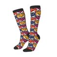 thumbnail image 1 of Picia Women Crew Soft Moisture-wicking Socks Fox Face Pattern Design Cotton Socks, One Size fit All, 1 of 9