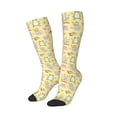 thumbnail image 1 of Picia Women Crew Soft Moisture-wicking Socks Frog Bee Pattern Design Cotton Socks, One Size fit All, 1 of 9