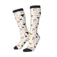 thumbnail image 1 of Picia Women Crew Soft Moisture-wicking Socks Geometric Triangle Pattern Design Cotton Socks, One Size fit All, 1 of 9