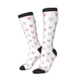 thumbnail image 1 of Picia Women Crew Soft Moisture-wicking Socks Girl Rabbit Pattern Design Cotton Socks, One Size fit All, 1 of 9