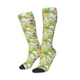 thumbnail image 1 of Picia Women Crew Soft Moisture-wicking Socks Gnome and Pineapple Pattern Design Cotton Socks, One Size fit All, 1 of 9
