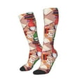 thumbnail image 1 of Picia Women Crew Soft Moisture-wicking Socks Gnomes Books Tea Cups Pattern Design Cotton Socks, One Size fit All, 1 of 9