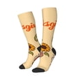 thumbnail image 1 of Picia Women Crew Soft Moisture-wicking Socks Gnomes Happy Thanksgiving Pattern Design Cotton Socks, One Size fit All, 1 of 9