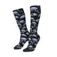 thumbnail image 1 of Picia Women Crew Soft Moisture-wicking Socks Gothic Skull Pattern Design Cotton Socks, One Size fit All, 1 of 1