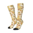 thumbnail image 1 of Picia Women Crew Soft Moisture-wicking Socks Groovy Floral Pattern Design Cotton Socks, One Size fit All, 1 of 1