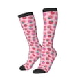 thumbnail image 1 of Picia Women Crew Soft Moisture-wicking Socks Haear Strawberry Pattern Design Cotton Socks, One Size fit All, 1 of 9