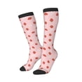 thumbnail image 1 of Picia Women Crew Soft Moisture-wicking Socks Hand Drawn Strawberry Pattern Design Cotton Socks, One Size fit All, 1 of 9