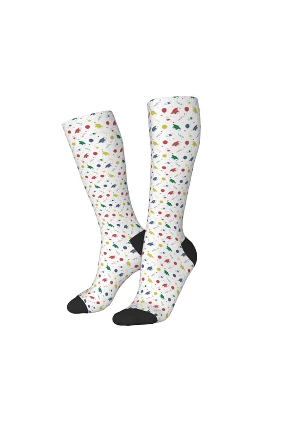 Women Crew Soft Moisture-wicking Socks Happy Graduation Pattern Design Cotton Socks, One Size fit All
