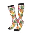 thumbnail image 1 of Picia Women Crew Soft Moisture-wicking Socks Hawaiian Pineappl Pattern Design Cotton Socks, One Size fit All, 1 of 9